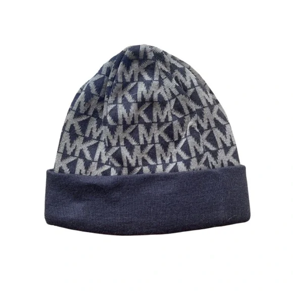 NWT Michael Kors Winter Hat in Brown Featuring Logo Pattern - Picture 3 of 4